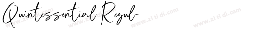 Quintessential Regul字体转换 Quintessential Regul字体转换
